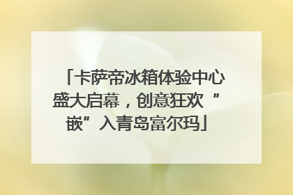卡萨帝冰箱体验中心盛大启幕，创意狂欢“嵌”入青岛富尔玛