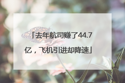 去年航司赚了44.7亿，飞机引进却降速