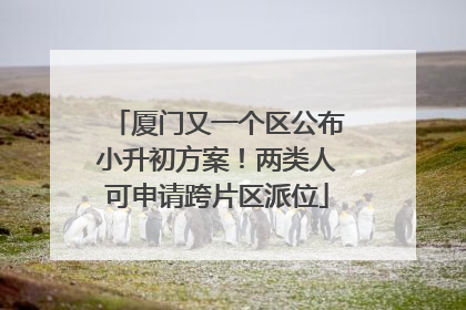 厦门又一个区公布小升初方案！两类人可申请跨片区派位