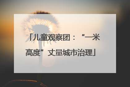 儿童观察团：“一米高度”丈量城市治理