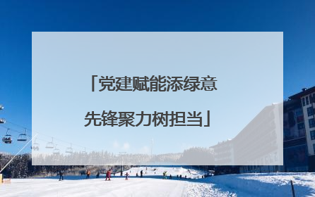 党建赋能添绿意 先锋聚力树担当