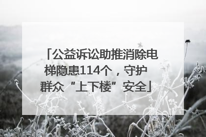 公益诉讼助推消除电梯隐患114个，守护群众“上下楼”安全