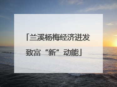 兰溪杨梅经济迸发致富“新”动能