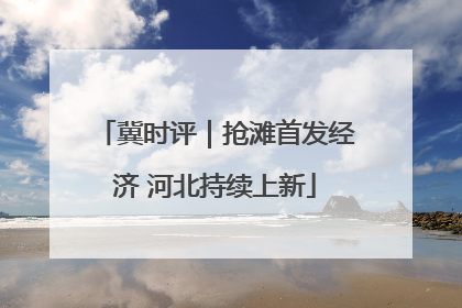 冀时评｜抢滩首发经济 河北持续上新