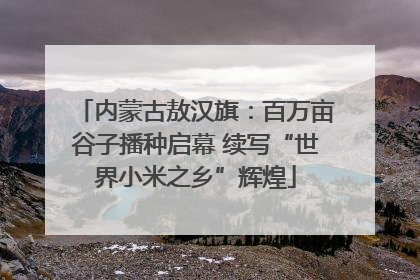 内蒙古敖汉旗：百万亩谷子播种启幕 续写“世界小米之乡”辉煌