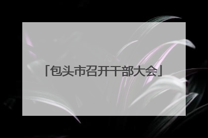 包头市召开干部大会