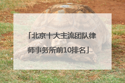 北京十大主流团队律师事务所前10排名
