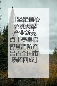 坚定信心 勇挑大梁·产业新亮点丨秦皇岛智慧消防产品占全国市场超四成