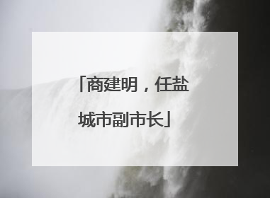 商建明，任盐城市副市长