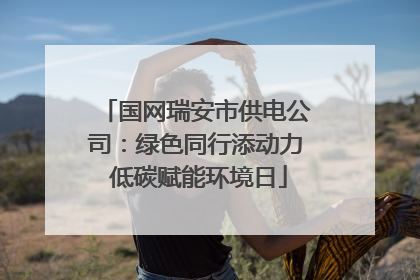 国网瑞安市供电公司：绿色同行添动力 低碳赋能环境日