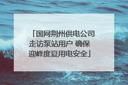国网荆州供电公司走访泵站用户 确保迎峰度夏用电安全