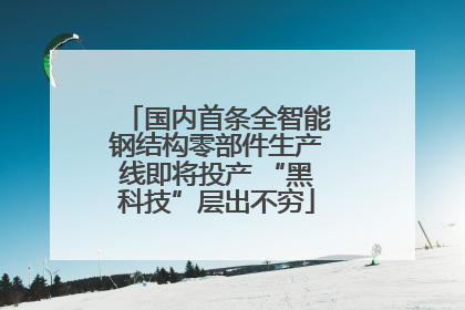 国内首条全智能钢结构零部件生产线即将投产 “黑科技”层出不穷
