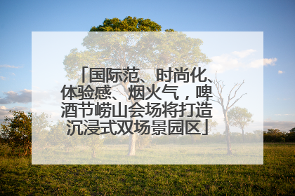 国际范、时尚化、体验感、烟火气，啤酒节崂山会场将打造沉浸式双场景园区