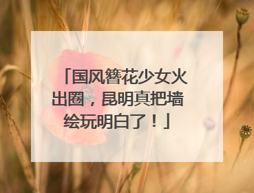 国风簪花少女火出圈，昆明真把墙绘玩明白了！