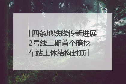 四条地铁线传新进展 2号线二期首个暗挖车站主体结构封顶