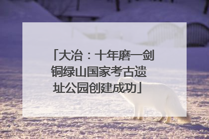 大冶：十年磨一剑 铜绿山国家考古遗址公园创建成功