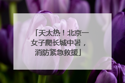 天太热！北京一女子爬长城中暑，消防紧急救援