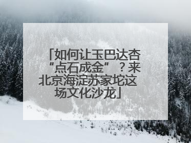 如何让玉巴达杏“点石成金”？来北京海淀苏家坨这场文化沙龙