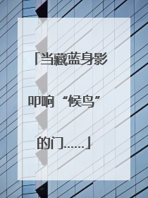 当藏蓝身影叩响“候鸟”的门……