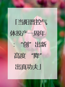 当阳晋控气体投产一周年：“创”出新高度 “降”出真功夫