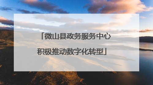 微山县政务服务中心积极推动数字化转型