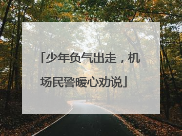 少年负气出走，机场民警暖心劝说