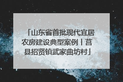 山东省首批现代宜居农房建设典型案例丨莒县招贤镇武家曲坊村