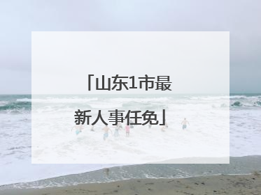 山东1市最新人事任免