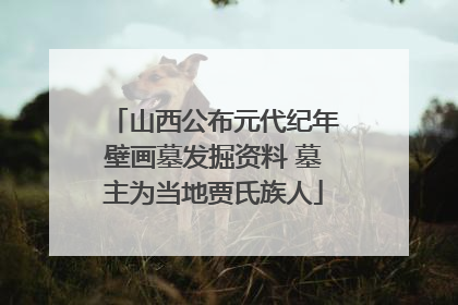 山西公布元代纪年壁画墓发掘资料 墓主为当地贾氏族人