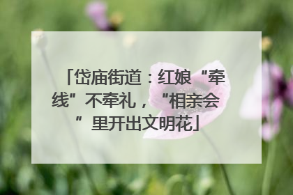 岱庙街道：红娘“牵线”不牵礼，“相亲会”里开出文明花
