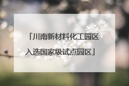 川南新材料化工园区入选国家级试点园区