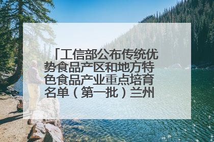 工信部公布传统优势食品产区和地方特色食品产业重点培育名单（第一批）兰州牛肉拉面位列其中