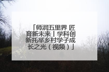 师润五里界 匠育新未来丨学科创新托举乡村学子成长之光（视频）