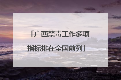 广西禁毒工作多项指标排在全国前列