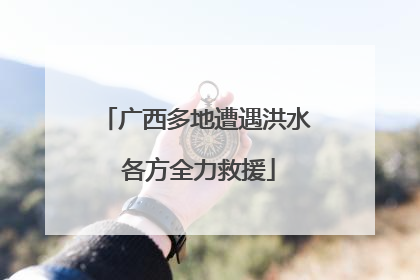 广西多地遭遇洪水 各方全力救援