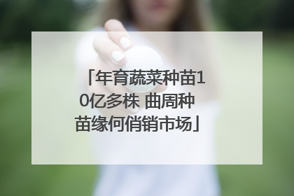 年育蔬菜种苗10亿多株 曲周种苗缘何俏销市场