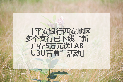 平安银行西安地区多个支行已下线“新户存5万元送LABUBU盲盒”活动