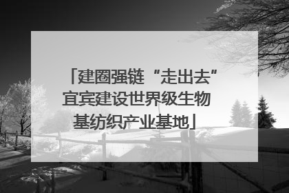 建圈强链“走出去” 宜宾建设世界级生物基纺织产业基地