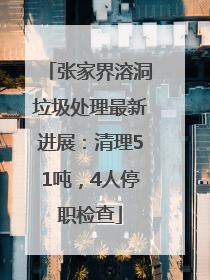 张家界溶洞垃圾处理最新进展：清理51吨，4人停职检查