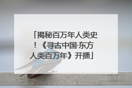 揭秘百万年人类史！《寻古中国·东方人类百万年》开播