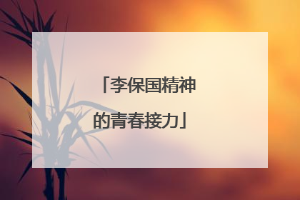 李保国精神的青春接力