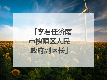 李君任济南市槐荫区人民政府副区长