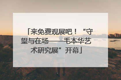 来免费观展吧！“守望与在场——毛本华艺术研究展”开幕