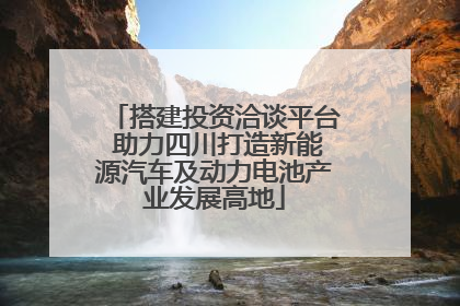 搭建投资洽谈平台 助力四川打造新能源汽车及动力电池产业发展高地