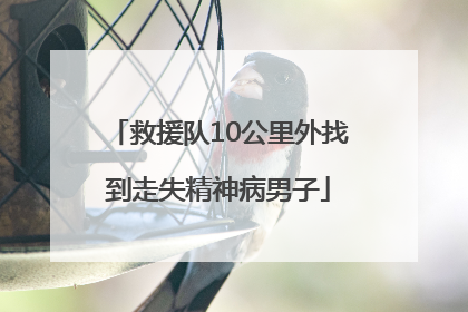 救援队10公里外找到走失精神病男子