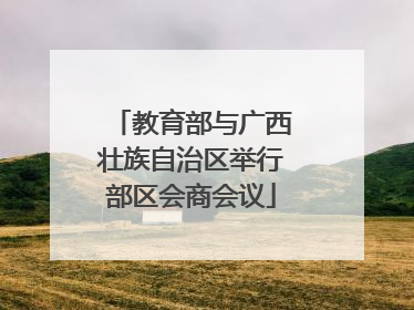 教育部与广西壮族自治区举行部区会商会议