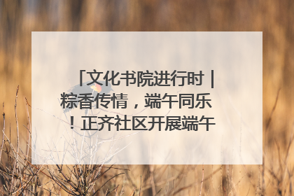 文化书院进行时｜粽香传情，端午同乐！正齐社区开展端午包粽子大赛