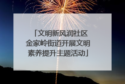 文明新风润社区 金家岭街道开展文明素养提升主题活动