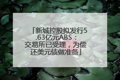 新城控股拟发行5.63亿元ABS：交易所已受理，为偿还美元债做准备