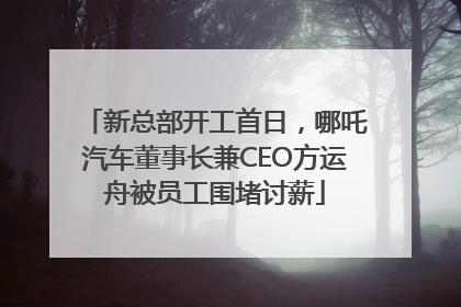 新总部开工首日，哪吒汽车董事长兼CEO方运舟被员工围堵讨薪